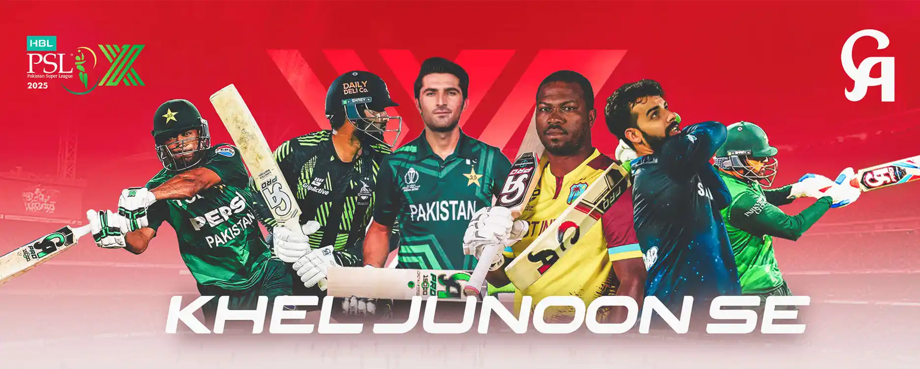 CA Pro PSL cricket players banner premium cricket equipment Pakistan